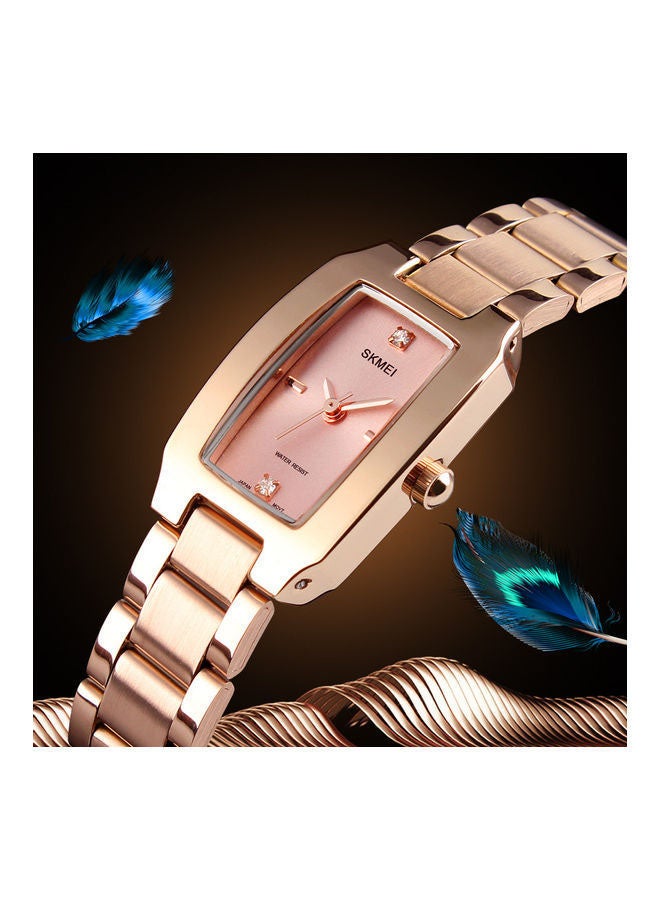 SKMEI Women's Quartz Watch - 33 mm - Rose Gold - Image 3