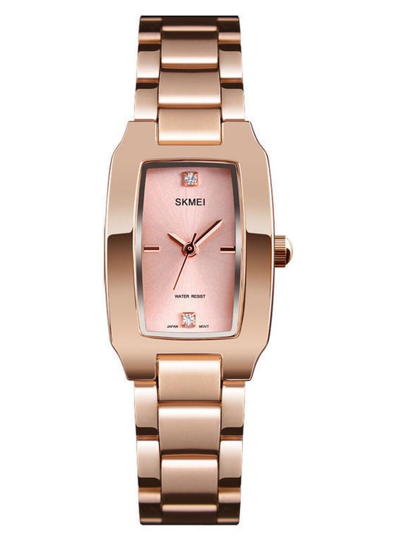 سكمي ساعة كوارتز - مقاس 33 مم - لون ذهبي وردي للنساء - Image 1