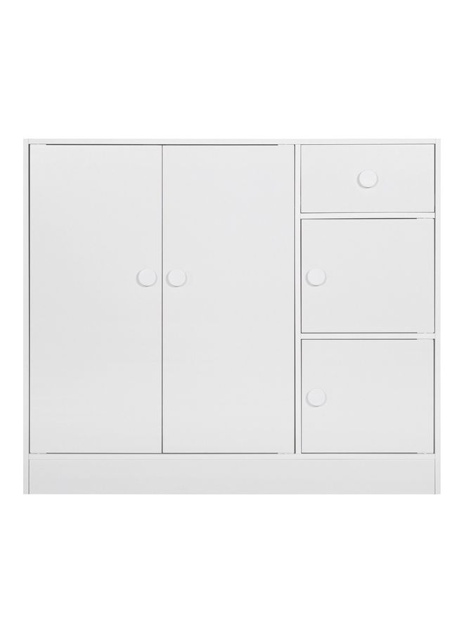 Home Box Vanilla Cody 1-Drawer Kids Cabinet With 4 Doors White 118x102x39.5cm - Image 3