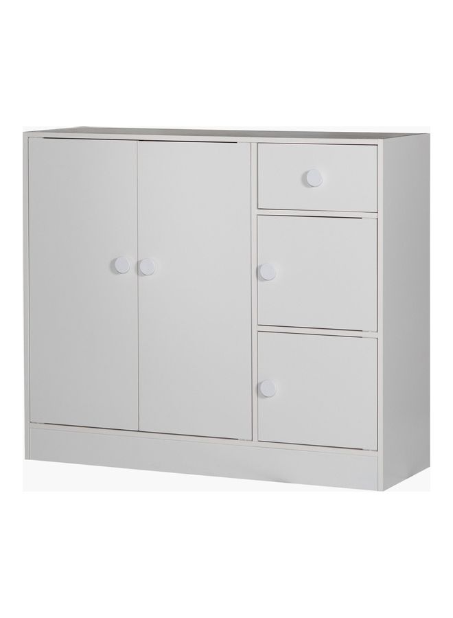 Home Box Vanilla Cody 1-Drawer Kids Cabinet With 4 Doors White 118x102x39.5cm - Image 5