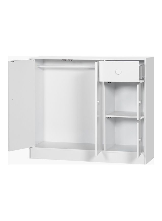 Home Box Vanilla Cody 1-Drawer Kids Cabinet With 4 Doors White 118x102x39.5cm - Image 4