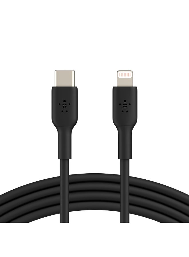 بيلكين كابل USB-C إلى لايتنينج (كابل شحن سريع لأجهزة آيفون 14 و13 و12 أو الإصدارات الأقدم) كابل بوست شارج معتمد من MFi بطول 1 متر أسود - Image 1