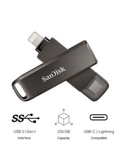 iXpand Flash Drive Luxe - USB-C + Lightning - for iPhone, iPad, Mac, USB Type-C devices including Android 256 GB - pnsku/N45803351A/45/_/1736517415/73ddd657-3220-4af4-b672-0f5765b5a428