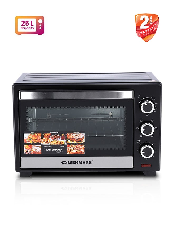 أولسنمارك فرن كهربائي مع شواية 25 L 1600 W OMO2277G أسود - Image 1