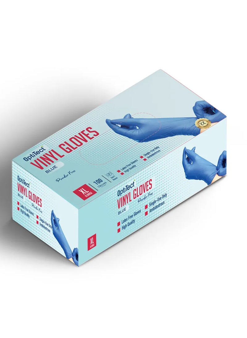 OptiTect 100-Piece Powder-Free Vinyl Gloves Extra Large  - Image 1