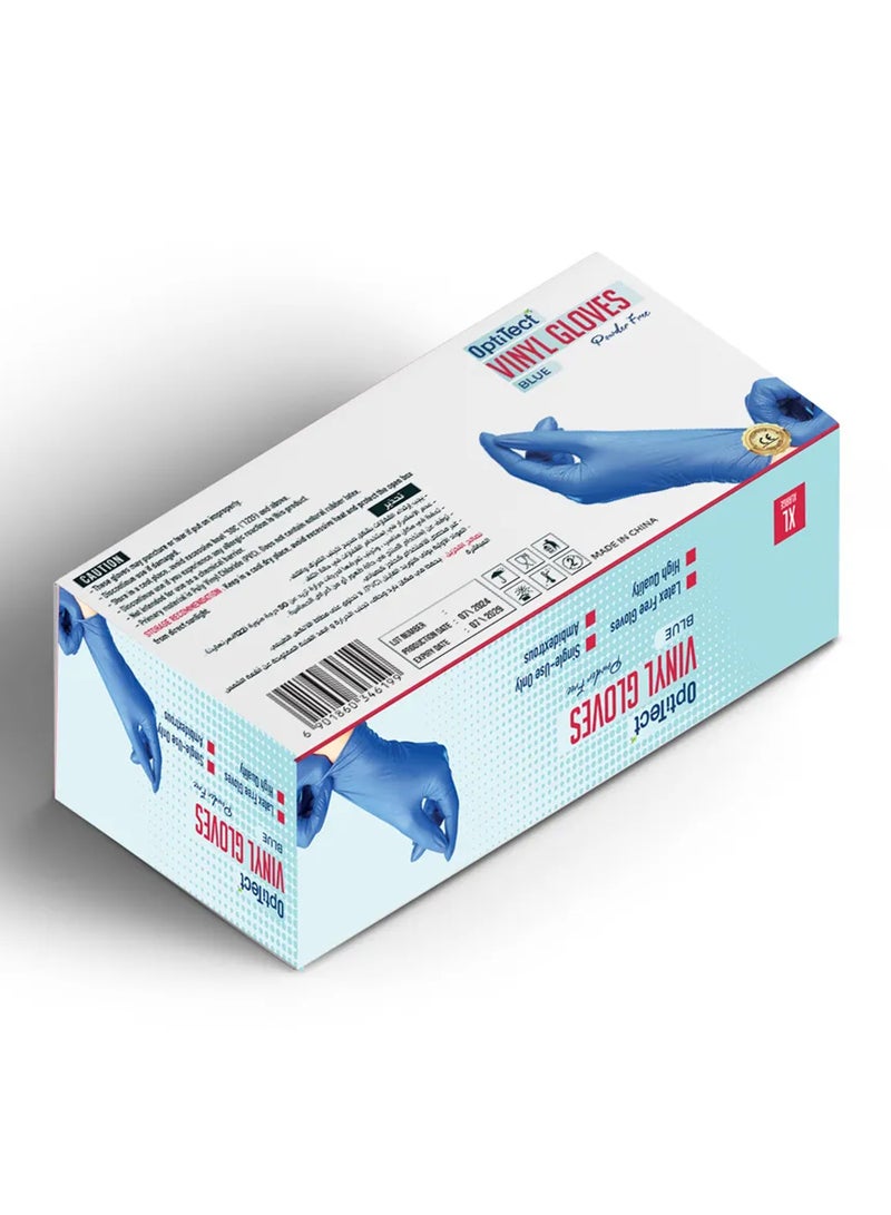 OptiTect 100-Piece Powder-Free Vinyl Gloves Extra Large - Image 2