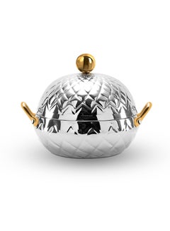 Stainless Steel Mughal Dome Hotpot Silver