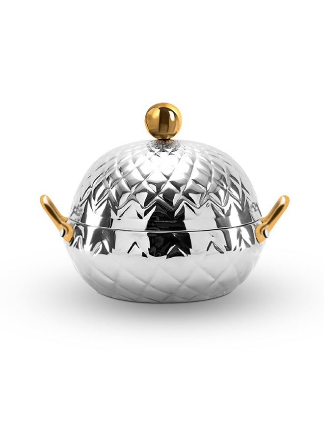 Generic - Stainless Steel Mughal Dome Hotpot Silver - Image 1