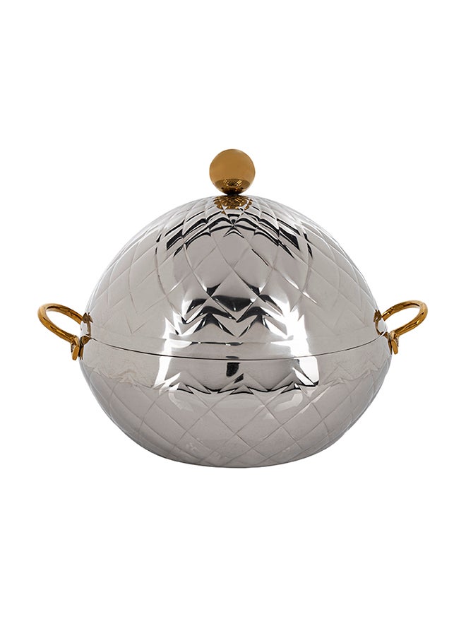 Stainless Steel Mughal Dome Hotpot Silver - Image 1