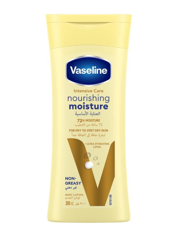 Vaseline Lotion Intensive Care Nurturing Moisture For Dry Skin White 200ml  - Image 1