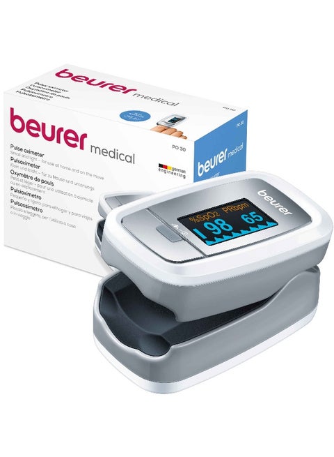 PO 30 Pulse Oximeter Accurate Blood Oxygen Level & Heart Rate Monitor for Home Use