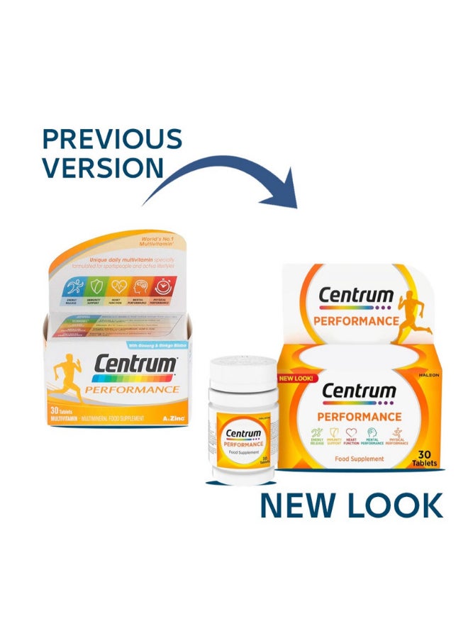 Centrum - Performance Multivitamin Food Supplements - 30 Tablets - Image 1