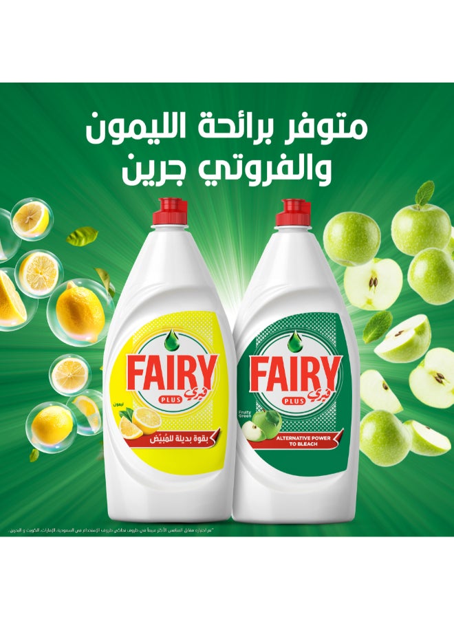 Fairy - Plus Fruity Green Dishwashing Liquid Soap With Alternative Power To Bleach 1.25Liters - Image 1