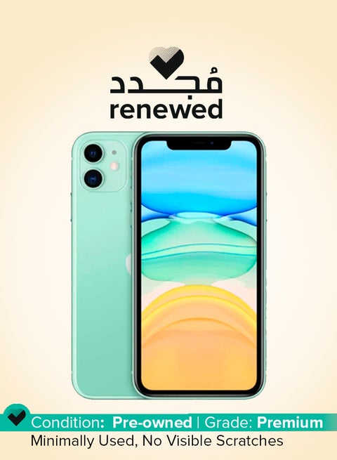 Renewed - iPhone 11 Dual SIM 128GB Green 4G With Facetime - HK Specs
