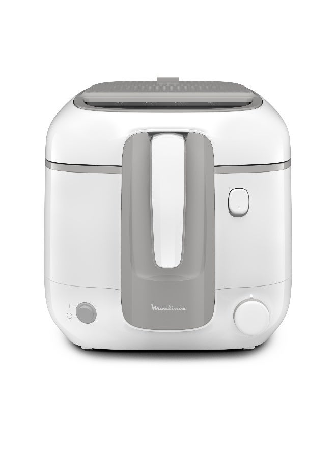 مولينكس مقلاة عميقة سوبر أونو، سعة كبيرة، أجزاء سهلة التنظيف وقابلة للإزالة في غسالة الأطباق، وعاء غير لاصق، فلترة للروائح، حماية من البقع بدون فوضى 2.2 لتر 1800.0 وات AM310028 أبيض 2.2 L 1800 W AM310028 أبيض - Image 2