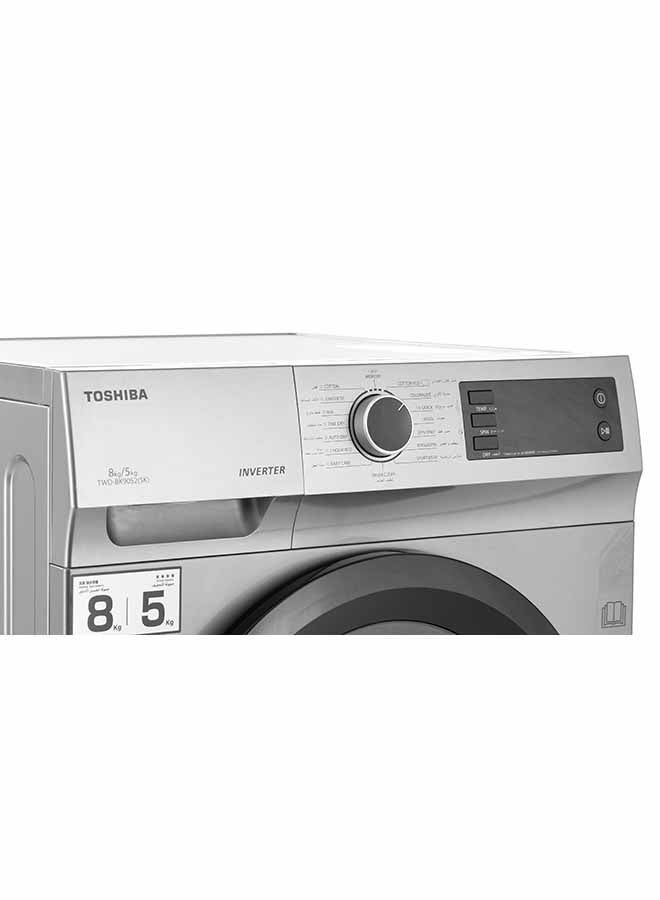 Toshiba - Front Load Washer Dryer Combo 8/5 KG TWD-BK90S2(SK) Silver - Image 1