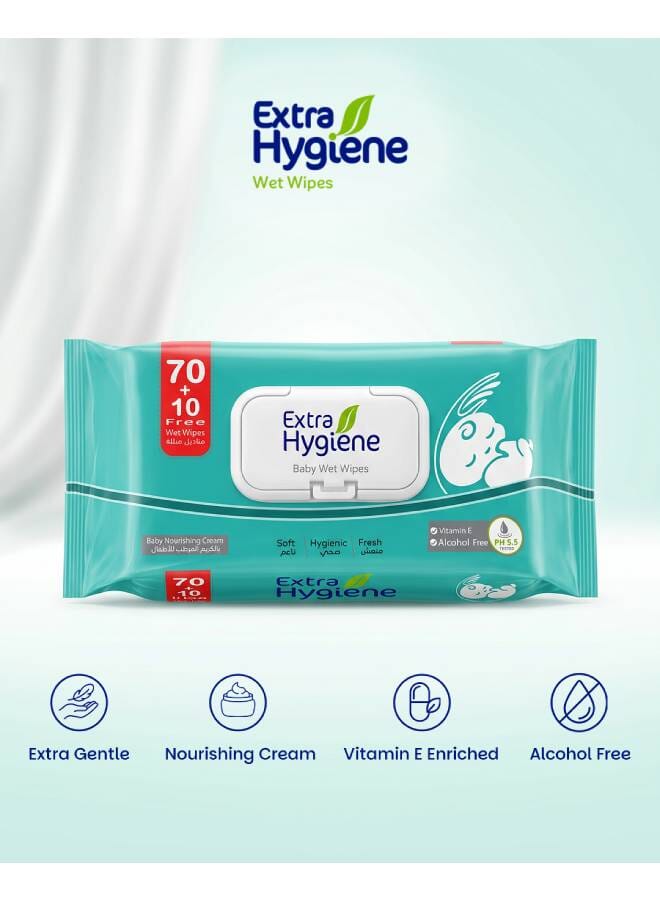 Hygiene 80-Piece Extra Baby Wet Wipes - Image 1