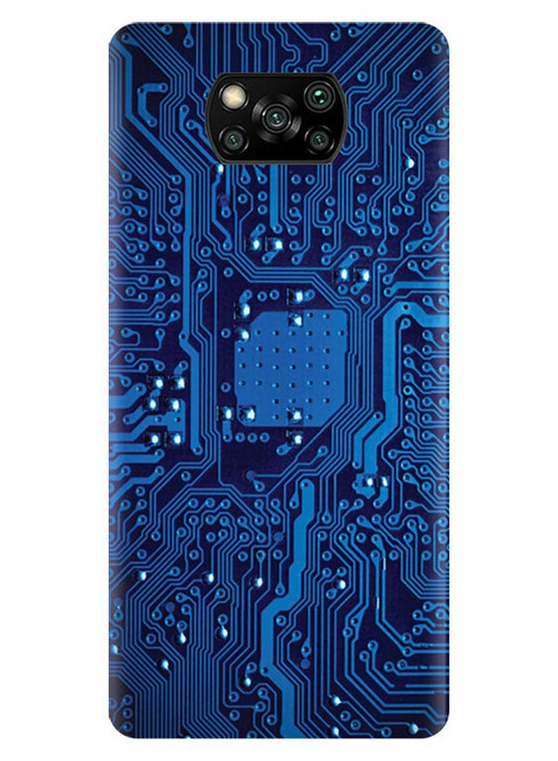 إيه إم سي ديزاين غطاء حمايةٍ واقي لهاتف شاومي بوكو X3 برو أزرق - Image 1