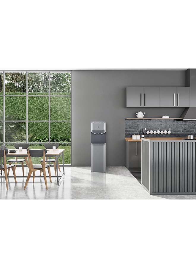 Bottom Loading Water Dispenser, Hot Cold And Ambient Temperature, European Quality Floor Standing Water Cooler With LED Indicator, Child Safety Lock, Best For Home/Office EQAXF1BXSG Silver