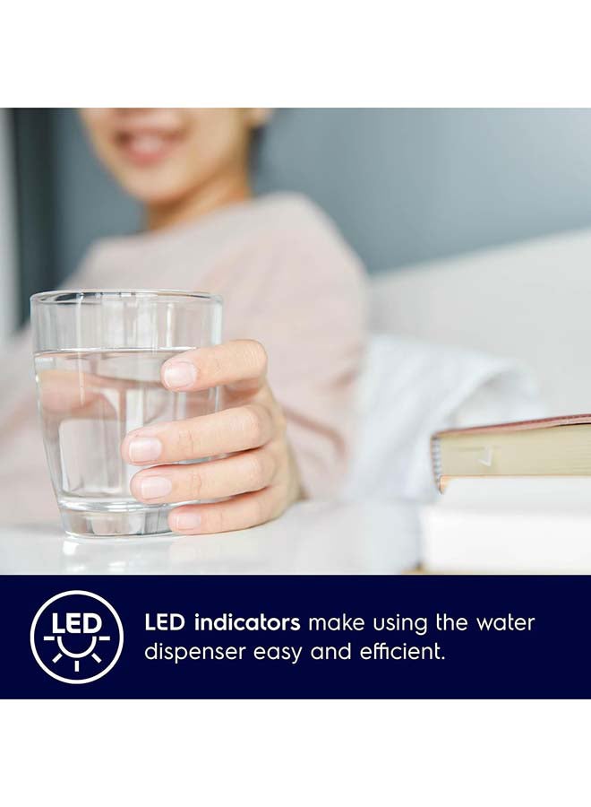 Electrolux - Bottom Loading Water Dispenser, Hot Cold And Ambient Temperature, European Quality Floor Standing Water Cooler With LED Indicator, Child Safety Lock, Best For Home/Office EQAXF1BXWG White - Image 1
