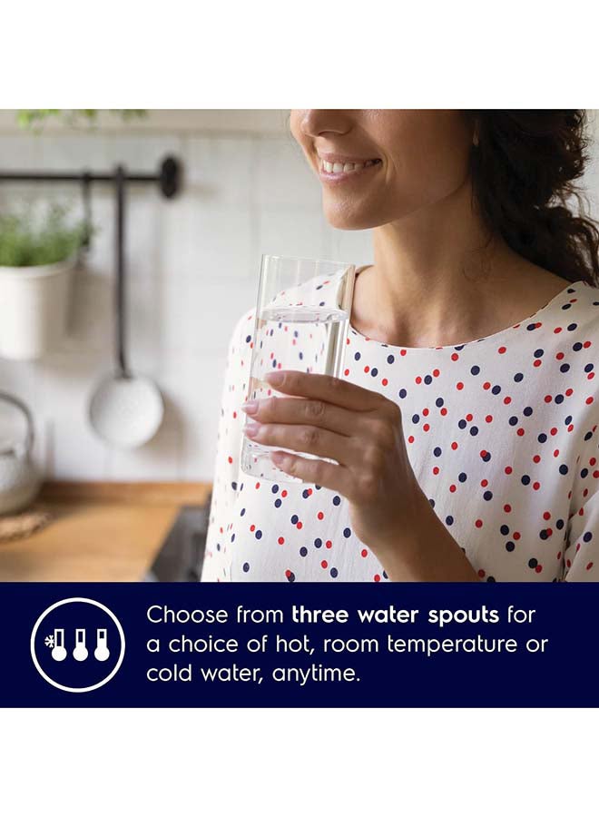 Electrolux - Bottom Loading Water Dispenser, Hot Cold And Ambient Temperature, European Quality Floor Standing Water Cooler With LED Indicator, Child Safety Lock, Best For Home/Office EQAXF1BXWG White - Image 1