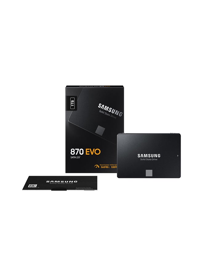 Samsung 1TB 870 EVO 2.5 Inch SATA III Internal SSD, Up to 560 MB/s Seq Read & 530 MB/s Seq Write Speed, V-NAND Technology, 1GB LPDDR4 Cache, MKX Controller, 1.5 M Hrs. MTBF, Black | MZ-77E1 1 TB - Image 3