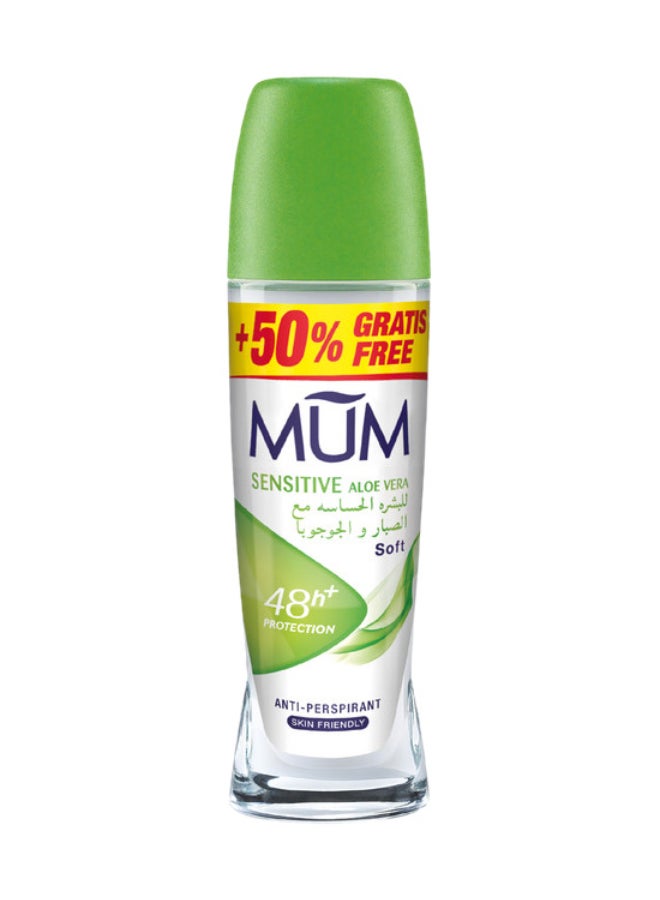 MUM Deodorant Roll-on Sensitive Aloe Vera 75ml - Image 1