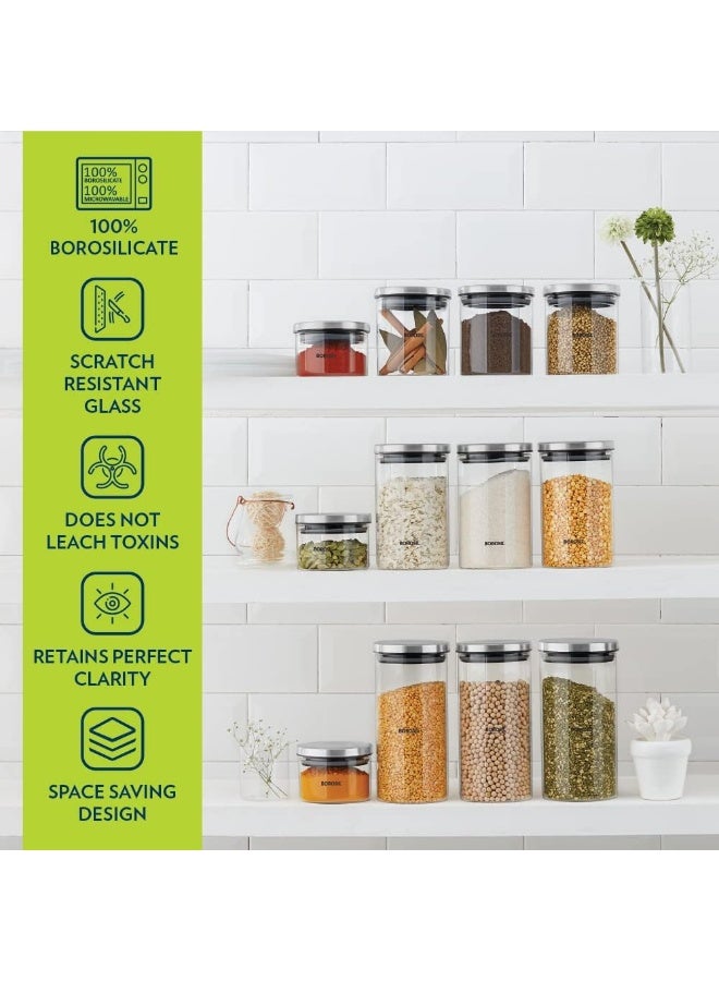 Borosil Classic Jar With Steel Lid Clear/silver 300ml - Image 5