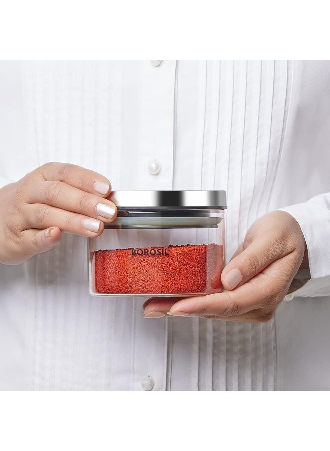 Borosil Classic Jar With Steel Lid Clear/silver 300ml - Image 4