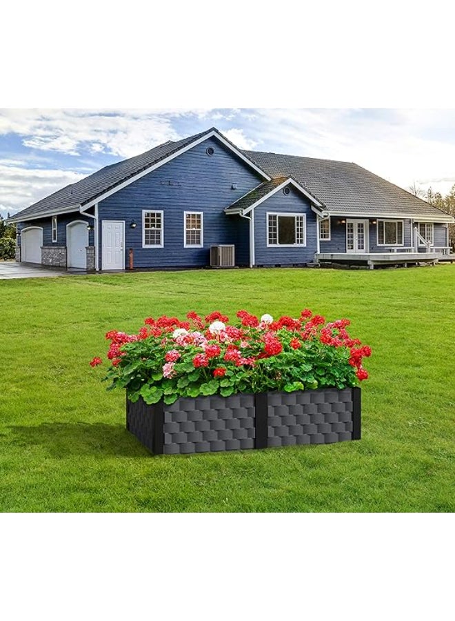 كوزموبلاست سرير حديقة مرتفع مستطيل الشكل رمادي - Image 3