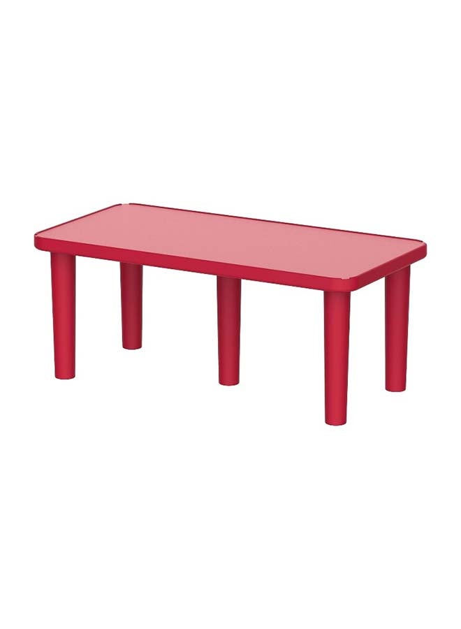 Cosmoplast Rectangle Kindergarten Table-  L 122 x W 61 x H 50.5 cm (Red) Red - Image 1