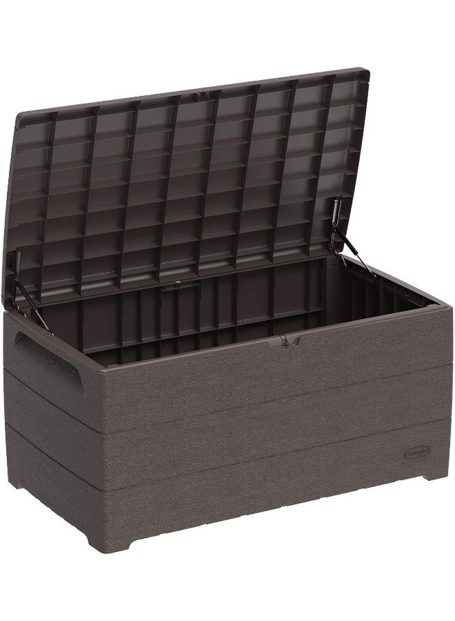 Cosmoplast Cedargrain  Deck Storage Box 116.5x45x56 cm Brown 416.0Liters  - Image 2