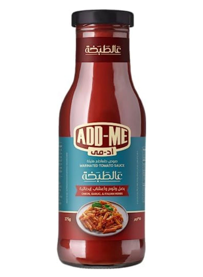 Add-Me Marinated Tomato Sauce -Onion Garlic Iatlian Herbes Tomato 375grams 