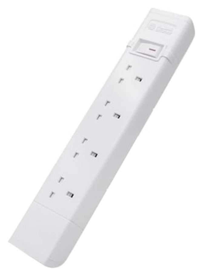 AL FANAR 4 Sockets Cord Extension 13A White 5meter - Image 1