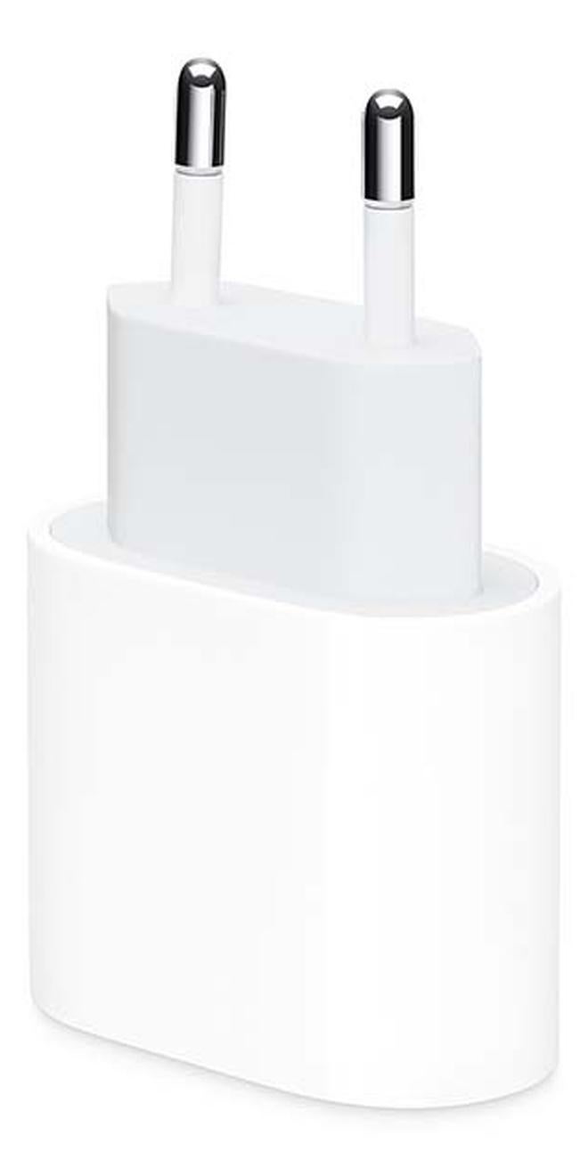 ابل  مقبس محول USB-C بقدرة 20 وات بمسمارين (قابس أوروبي) أبيض - Image 1