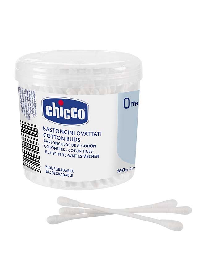 Chicco Cotton Buds 160Pcs 0M+ - Image 1