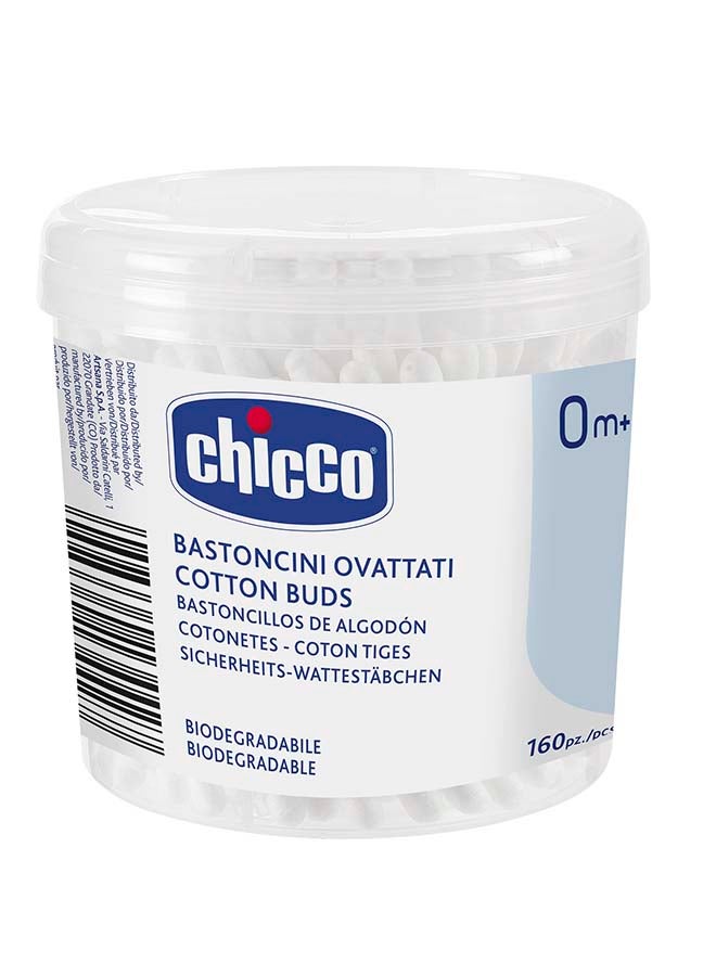 Chicco Cotton Buds 160Pcs 0M+ - Image 2