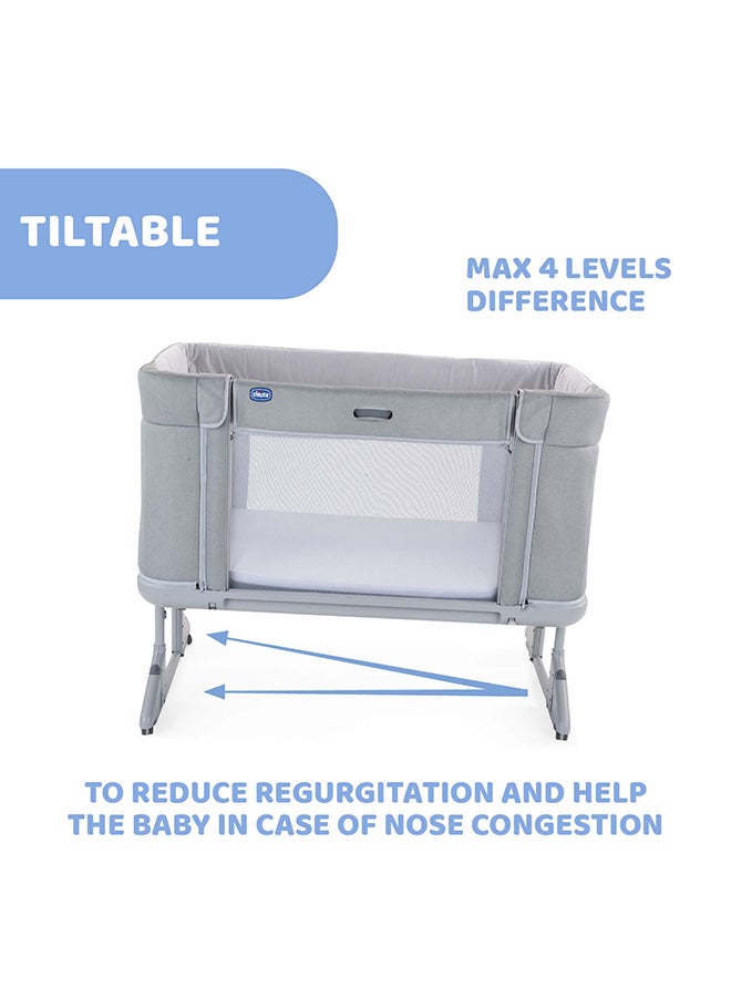 Chicco - Next2Me Forever Crib 0M-4Y, Cool Grey - Image 1