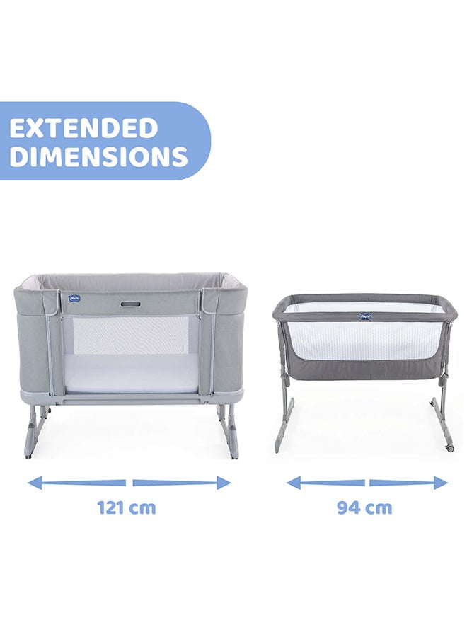 Chicco - Next2Me Forever Crib 0M-4Y, Cool Grey - Image 1