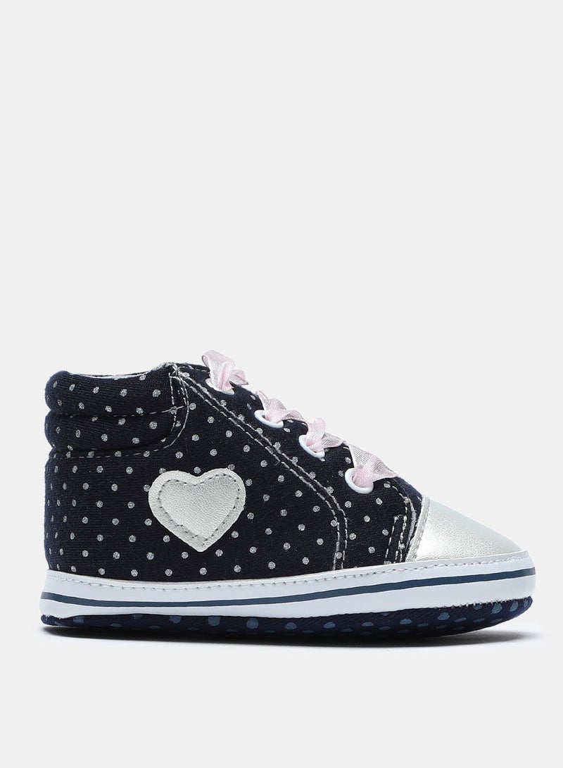 Neon Girls Printed High Top Sneakers Black - Image 1
