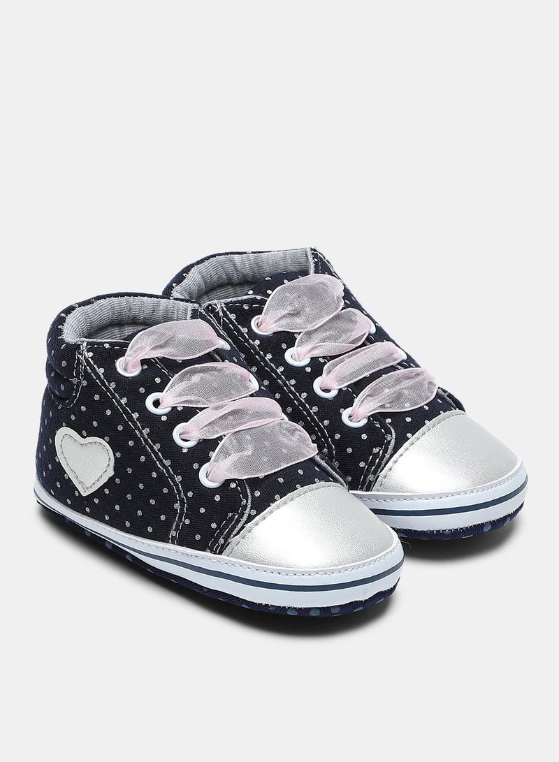 Neon Girls Printed High Top Sneakers Black - Image 2