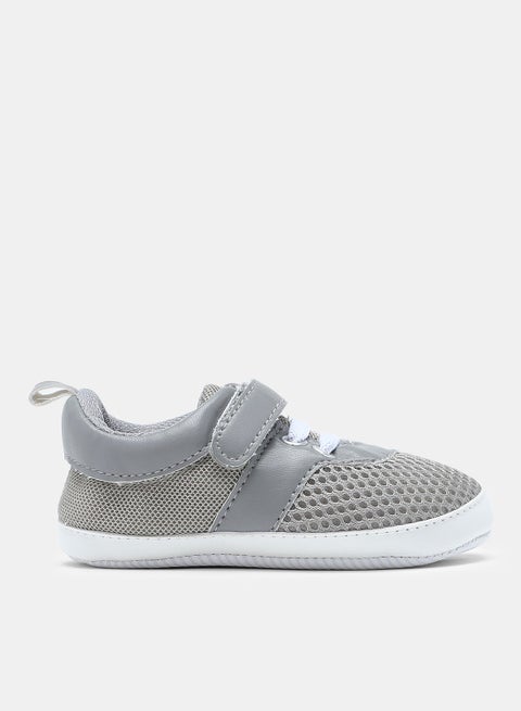 Kids Mesh Detail Low Top Sneakers Grey