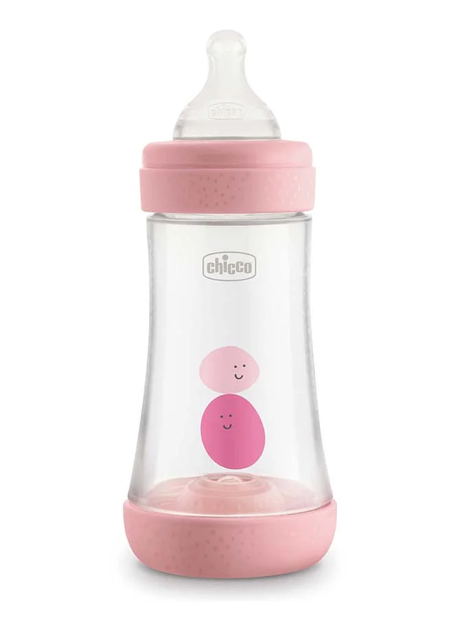شيكو زجاجة تغذية ورضاعة، 240 مل - لون وردي