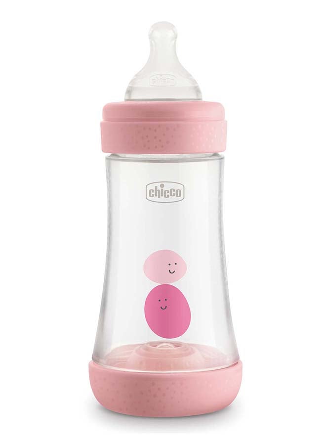شيكو زجاجة تغذية ورضاعة، 240 مل - لون وردي - Image 1