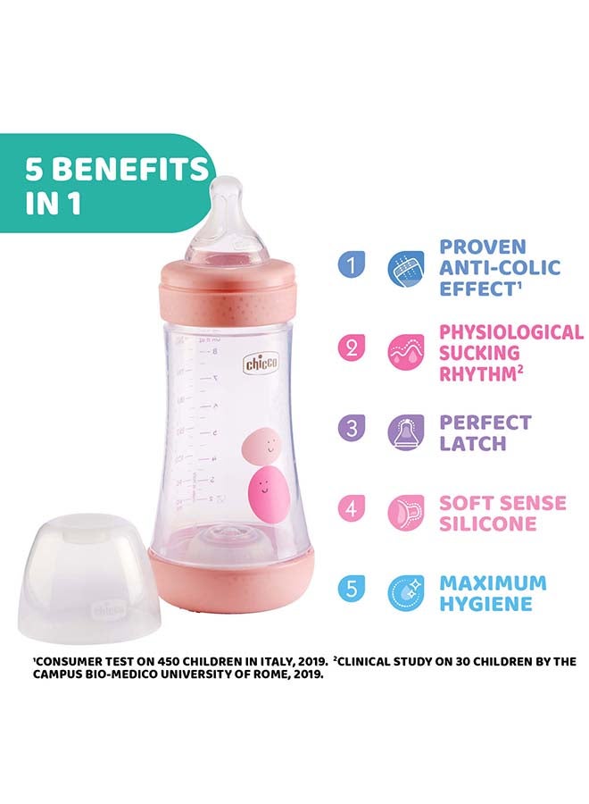 شيكو زجاجة تغذية ورضاعة، 240 مل - لون وردي - Image 3