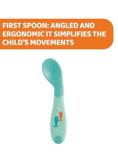 Chicco Baby'S First Spoon 8M+ Boy, Blue  - Image 2