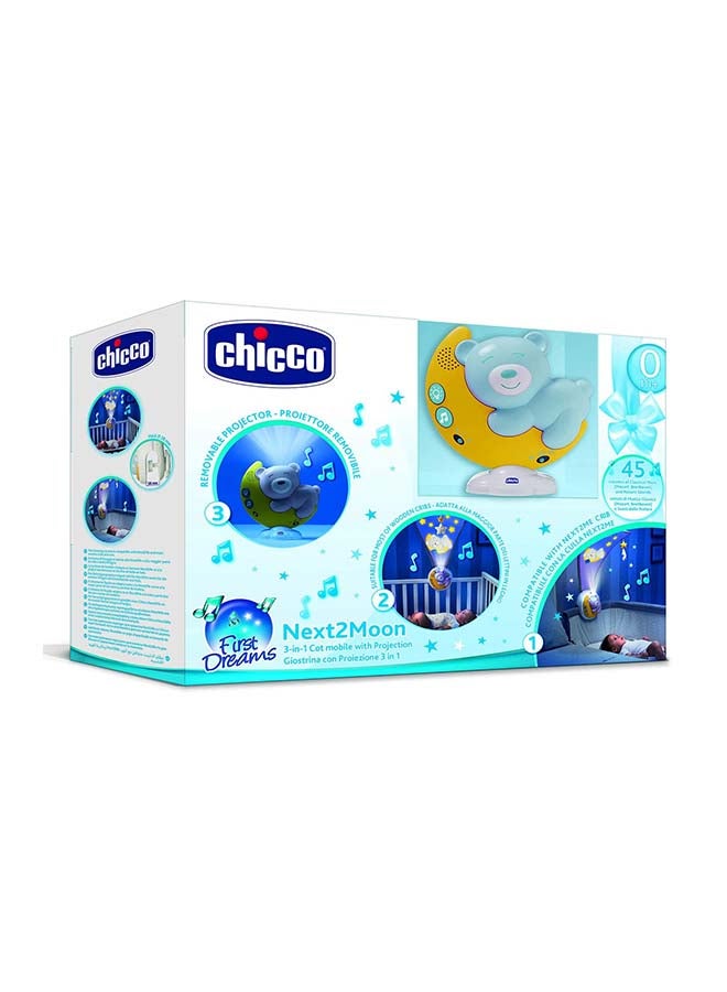 Chicco - Next2Moon Cot Mobile 0M+, Blue - Image 1