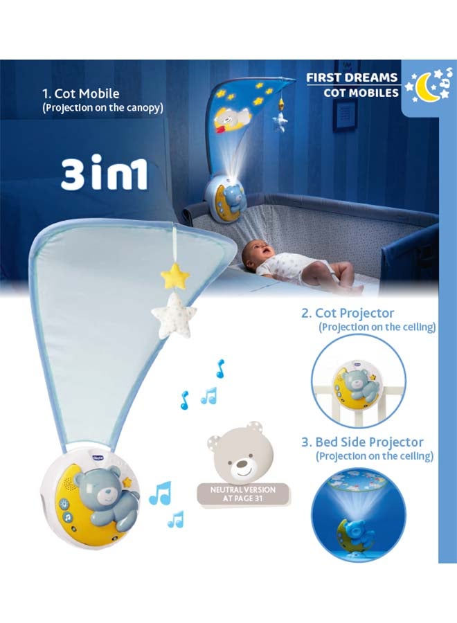 Chicco - Next2Moon Cot Mobile 0M+, Blue - Image 1