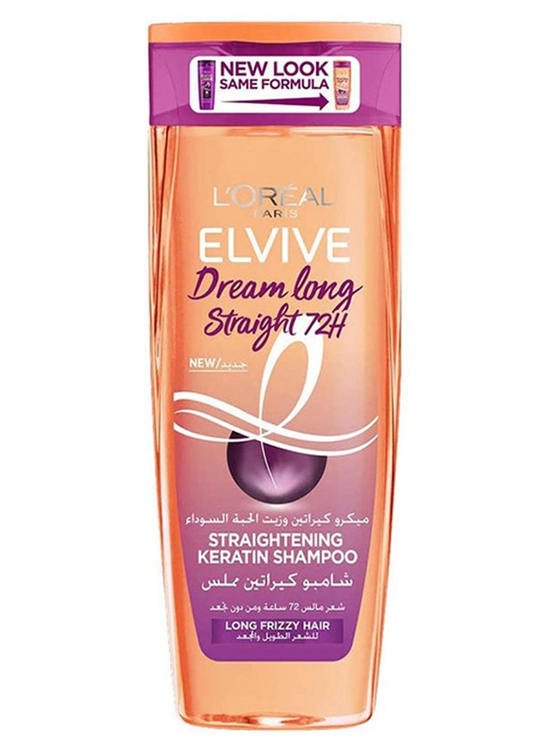 L'OREAL PARIS Elvive Dream Long Straightening Keratin Shampoo 400ml, Packaging Might Vary 400.0ml - Image 1
