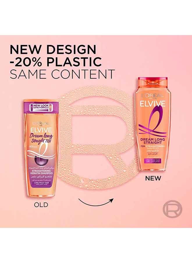 L'OREAL PARIS Elvive Dream Long Straightening Keratin Shampoo 400ml, Packaging Might Vary 400ml - Image 3